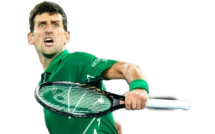 Tennis Player Intense Focus PNG image