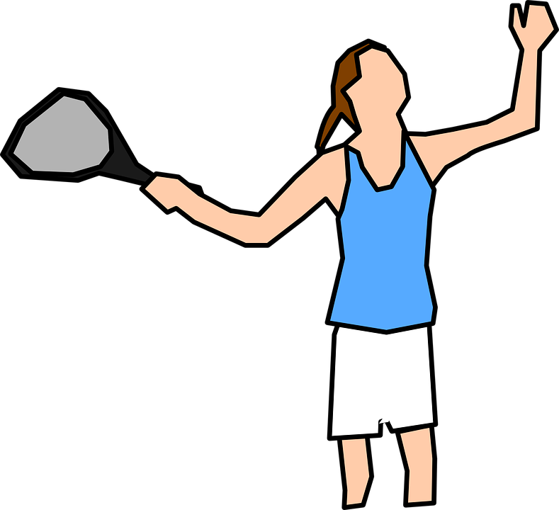 Tennis Player Serving Cartoon PNG image