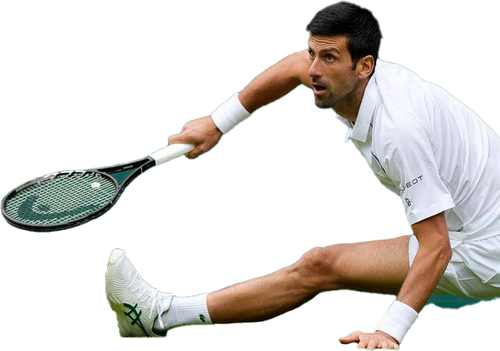 Tennis Player Stretchingfora Low Shot PNG image