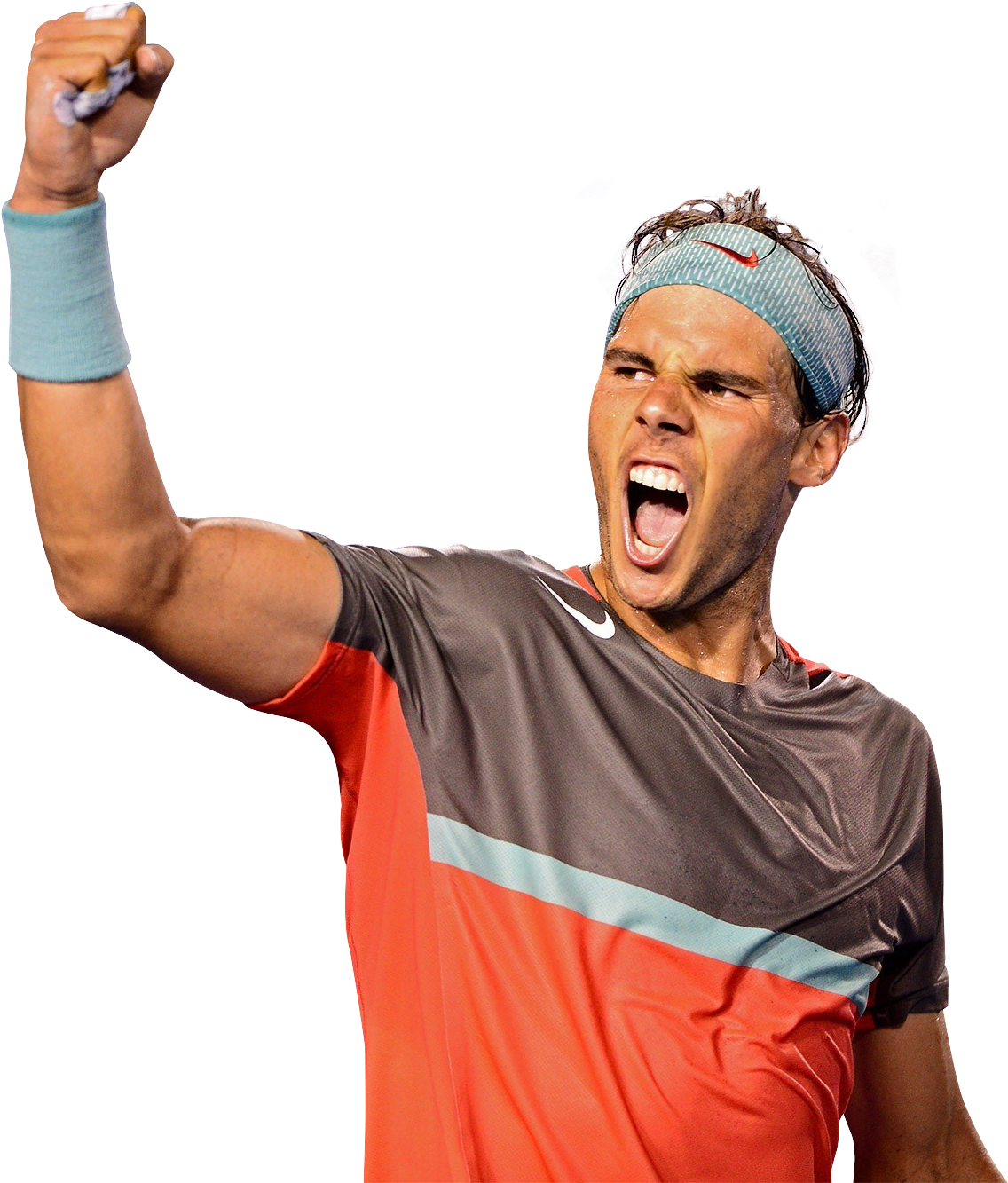 Tennis Player Victory Celebration PNG image