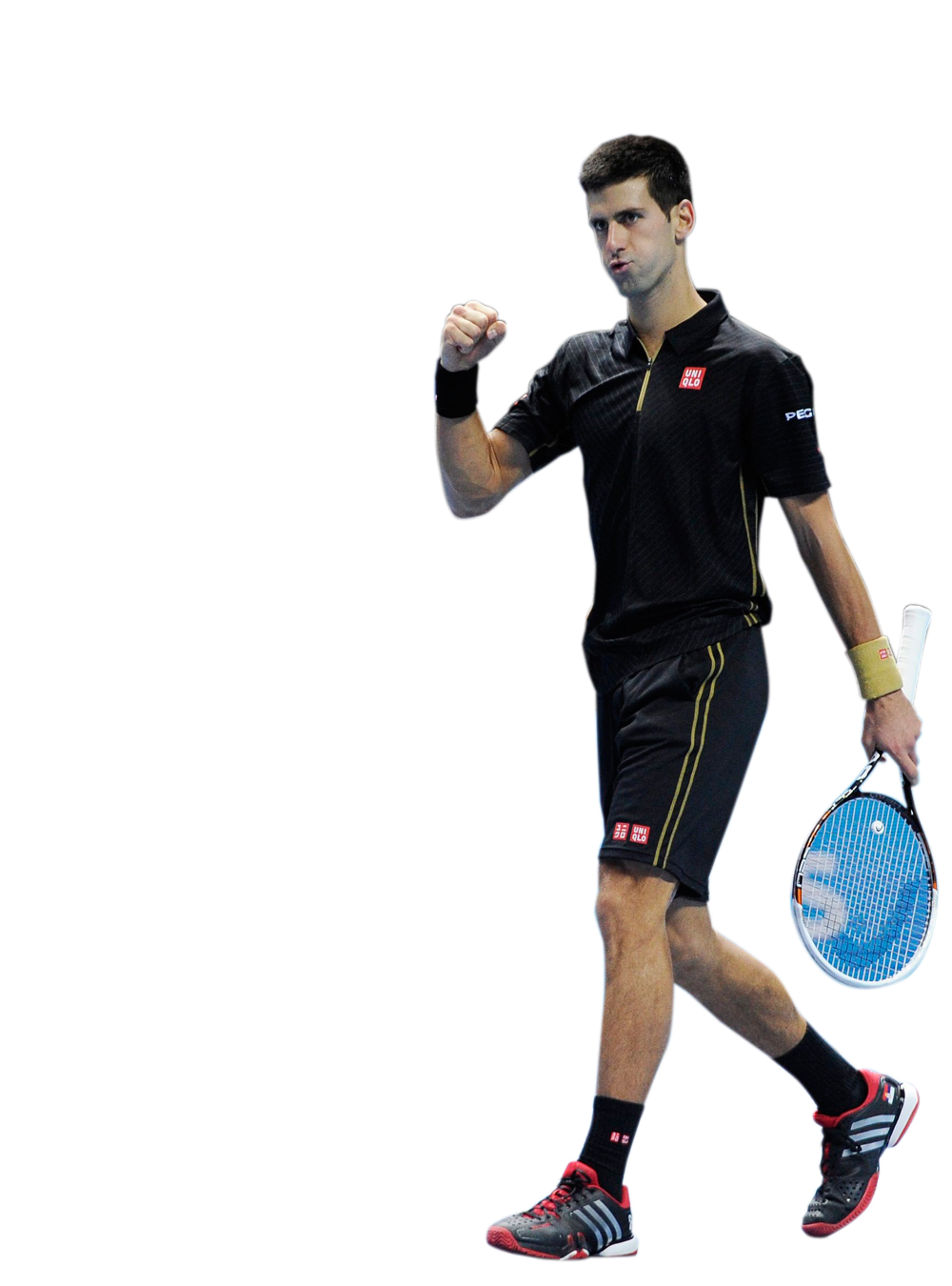 Tennis Player Victory Gesture PNG image