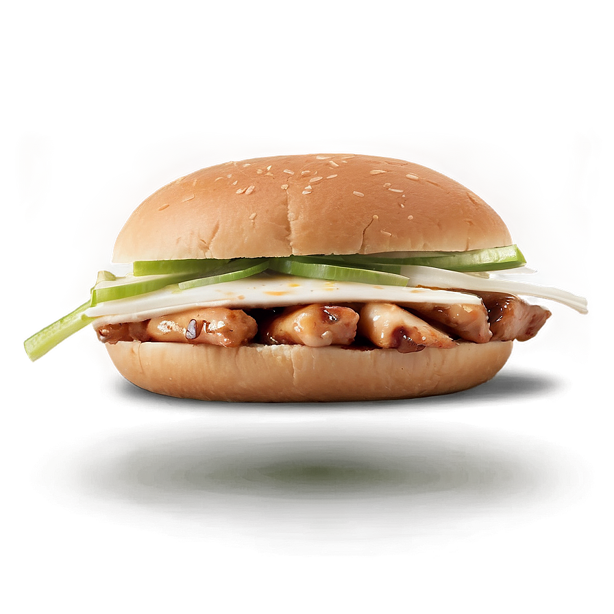 Teriyaki Chicken Sandwich Flavor Png Twr61 PNG image