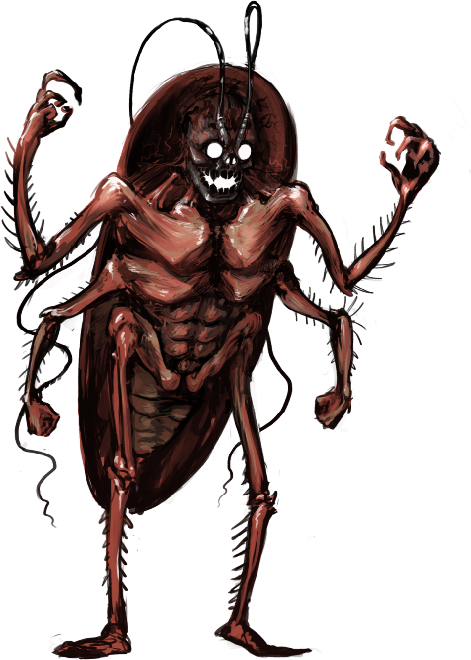 Terrifying Cockroach Monster PNG image