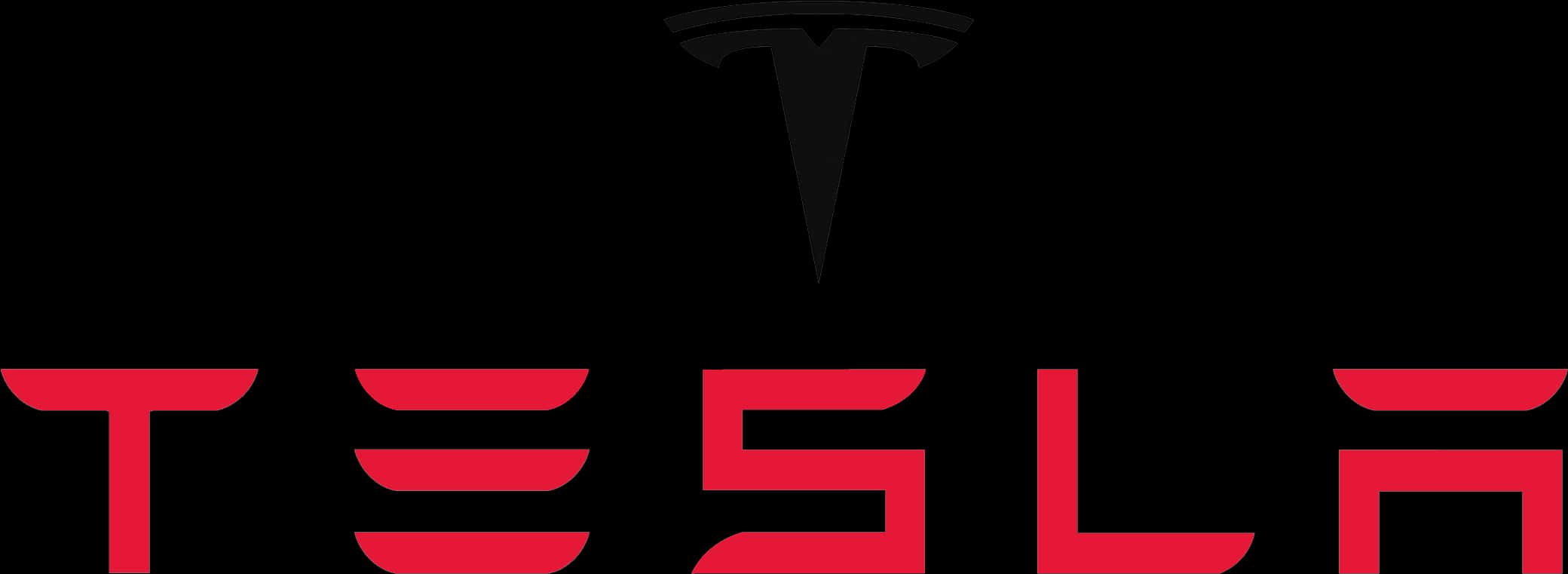Tesla Logo Redand Black PNG image