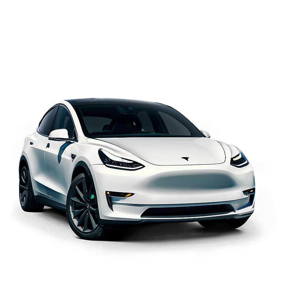 Tesla Model Y Driving At Night Png Xgg45 PNG image