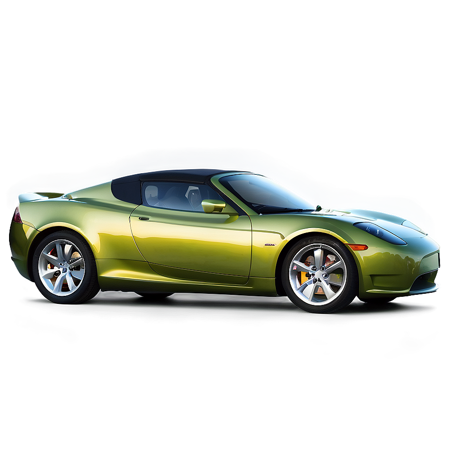 Tesla Roadster Parked At Sunset Png 06292024 PNG image