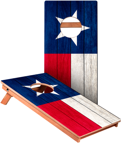 Texas Flag Cornhole Board PNG image