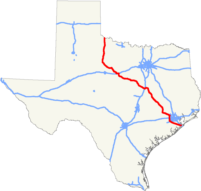 Texas Map Major Rivers Highways PNG image