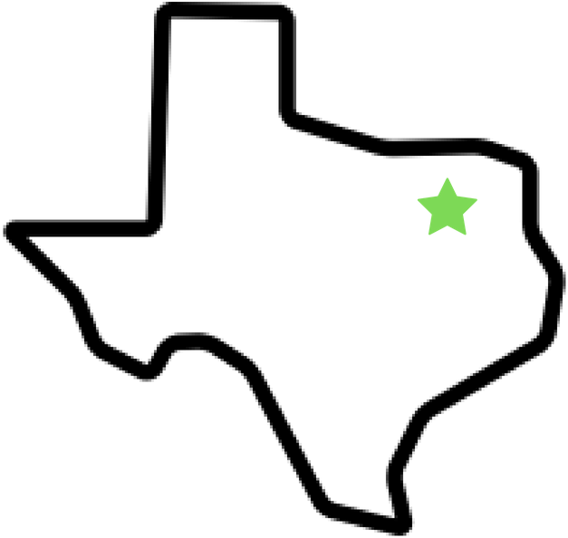 Texas Outlinewith Star PNG image