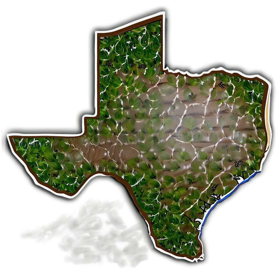 Texas State Contour Png 05252024 PNG image