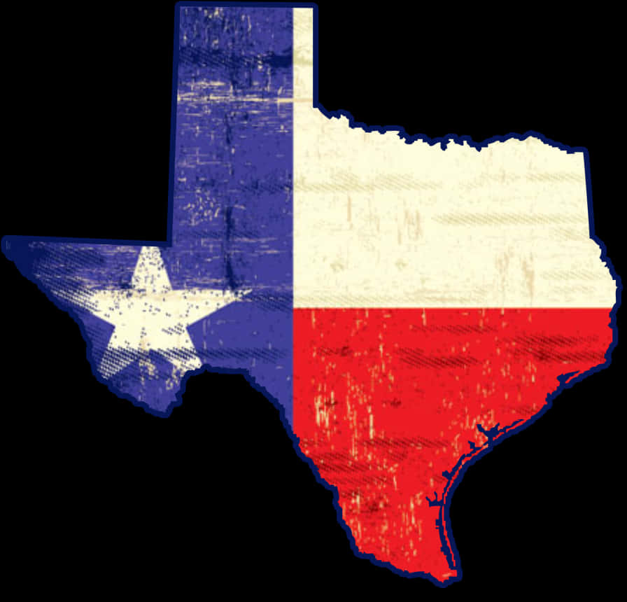 Texas State Flag Map PNG Image