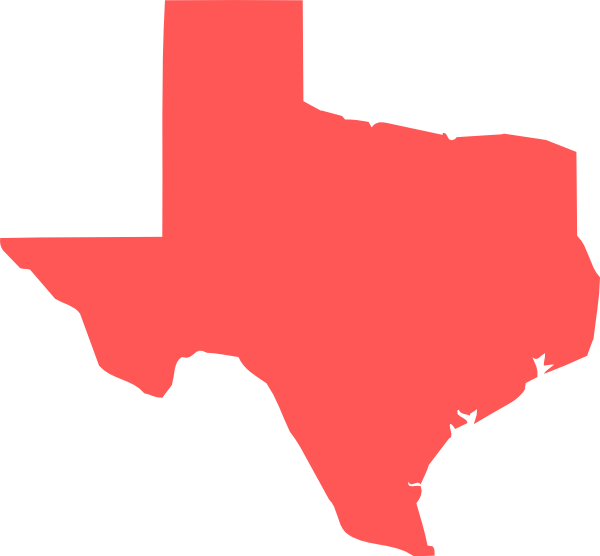 Texas State Outline Silhouette PNG image