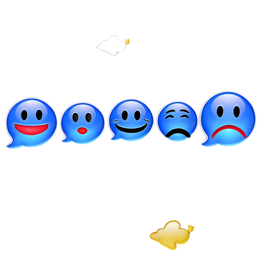 Texting Blue Emojis Png Assortment Jjj82 PNG image