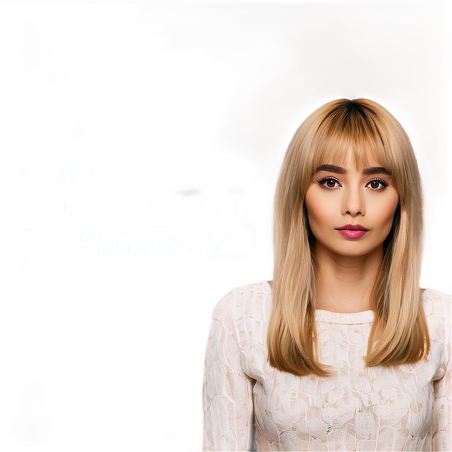 Textured Blonde Bangs Png Mhs PNG image