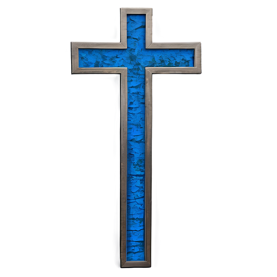 Textured Blue Cross Sign Png Hew88 PNG image