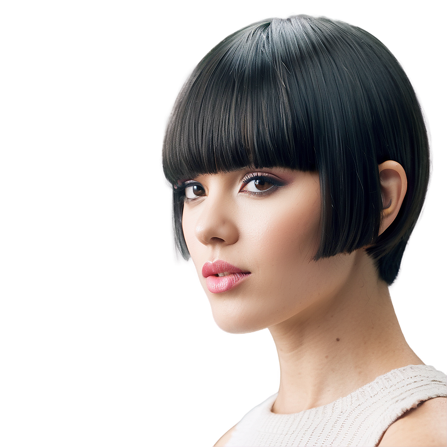 Textured Bowl Cut Hairstyle Png 21 PNG image