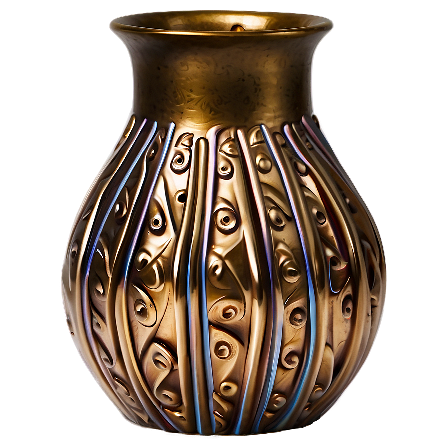 Textured Bronze Vase Png Npg60 PNG image