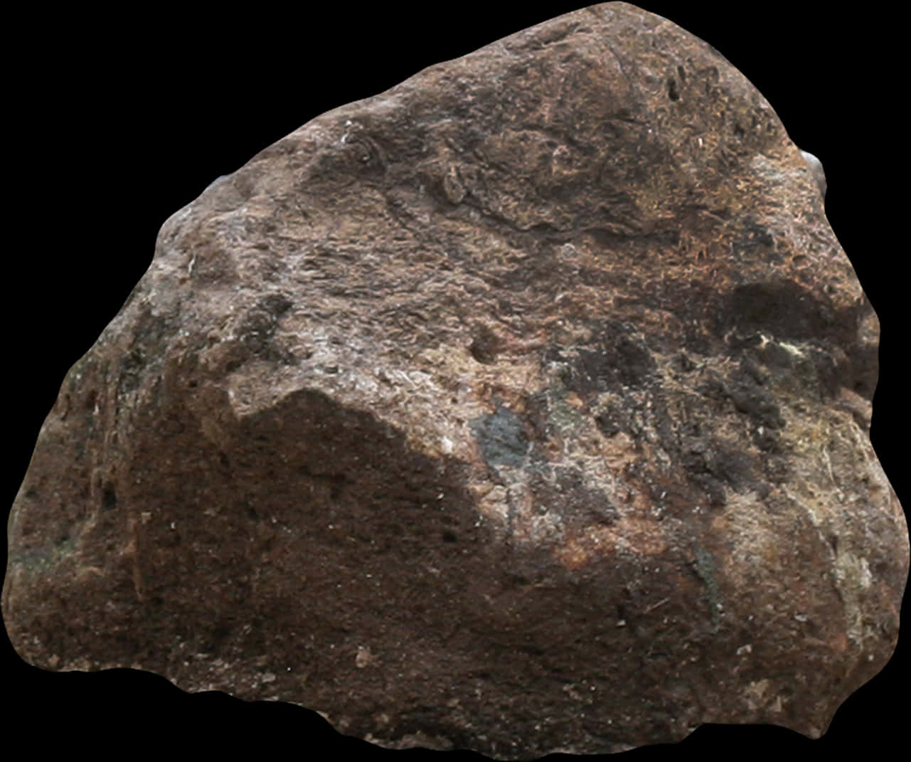 Textured Brown Rock Isolated PNG image