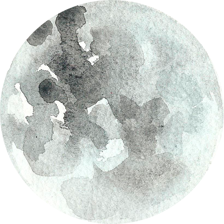 Textured Full Moon Illustration PNG image