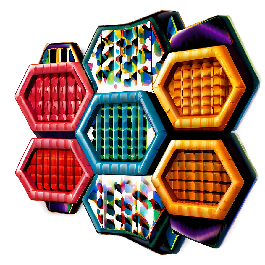 Textured Hexagon Pattern Png 87 PNG image