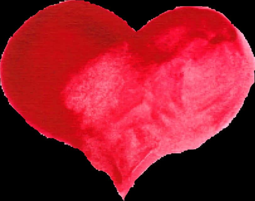 Textured Red Heart Shaped Illustration PNG image