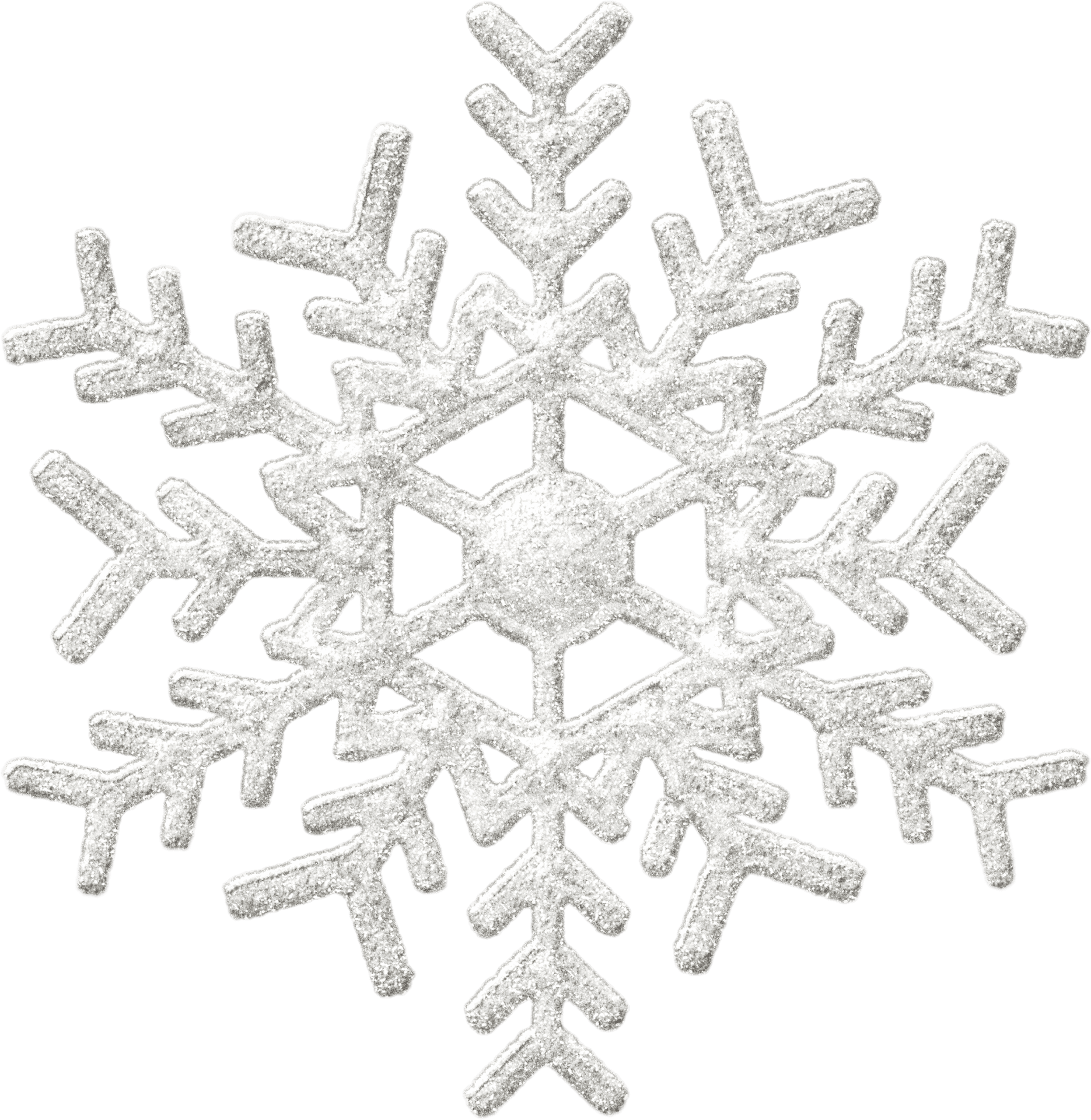 Textured Snowflake Illustration PNG image