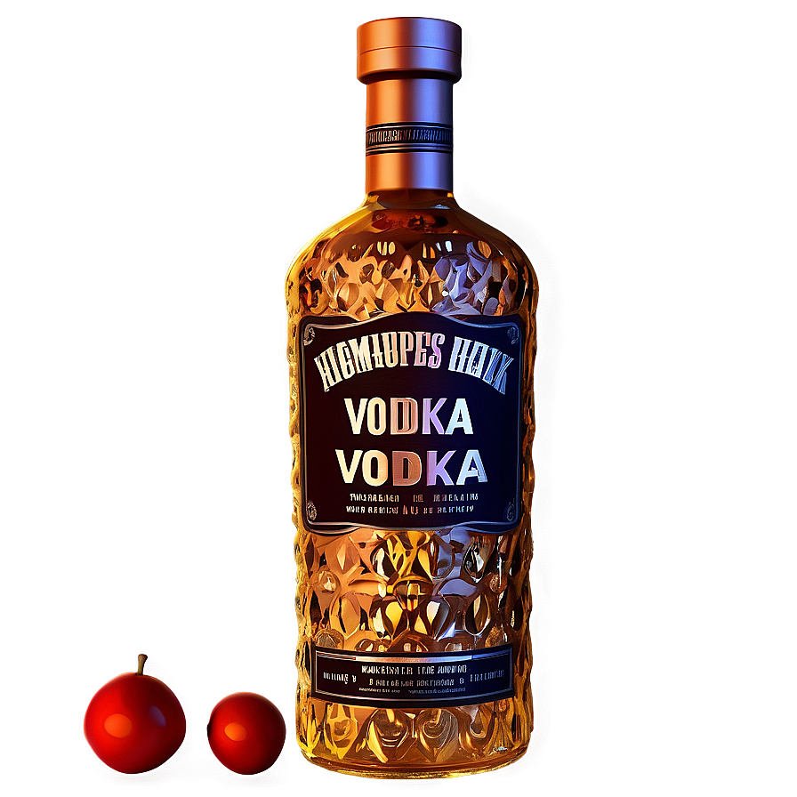 Textured Vodka Bottle Png Obt4 PNG image