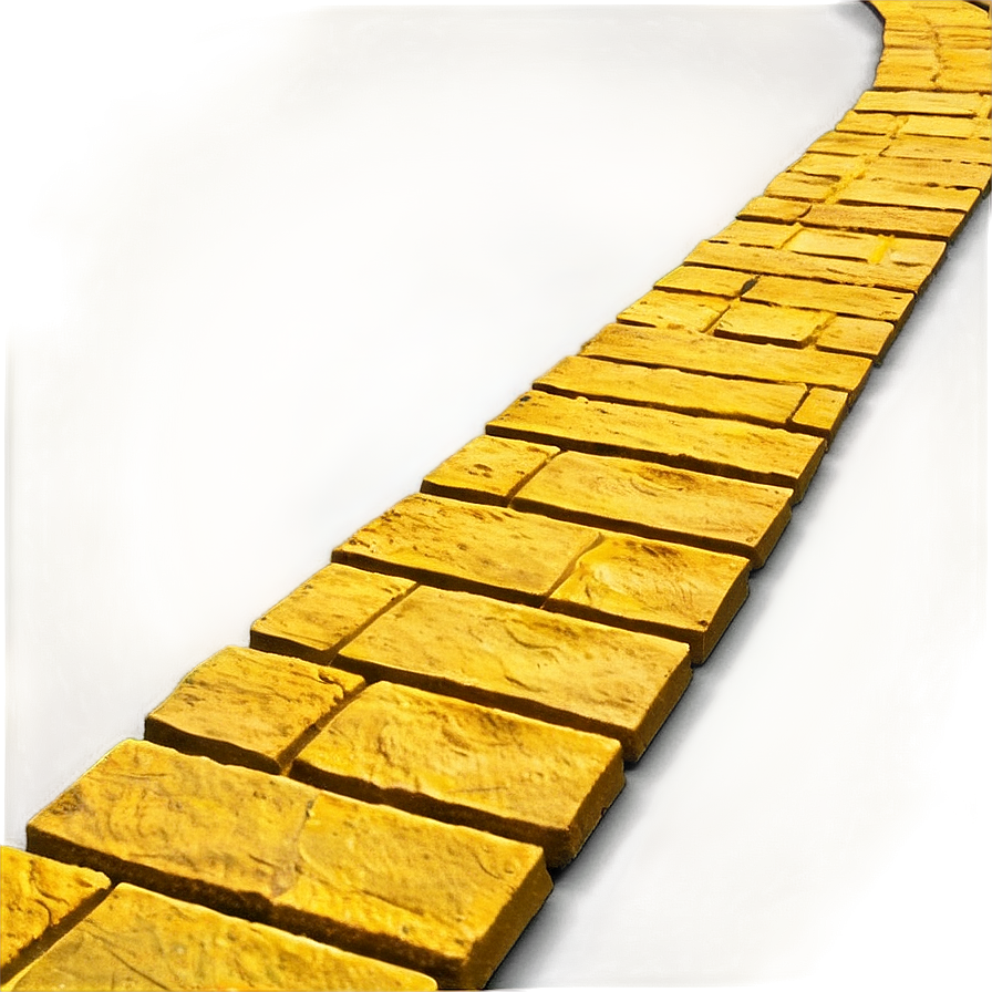 Textured Yellow Brick Road Design Png 8 PNG image