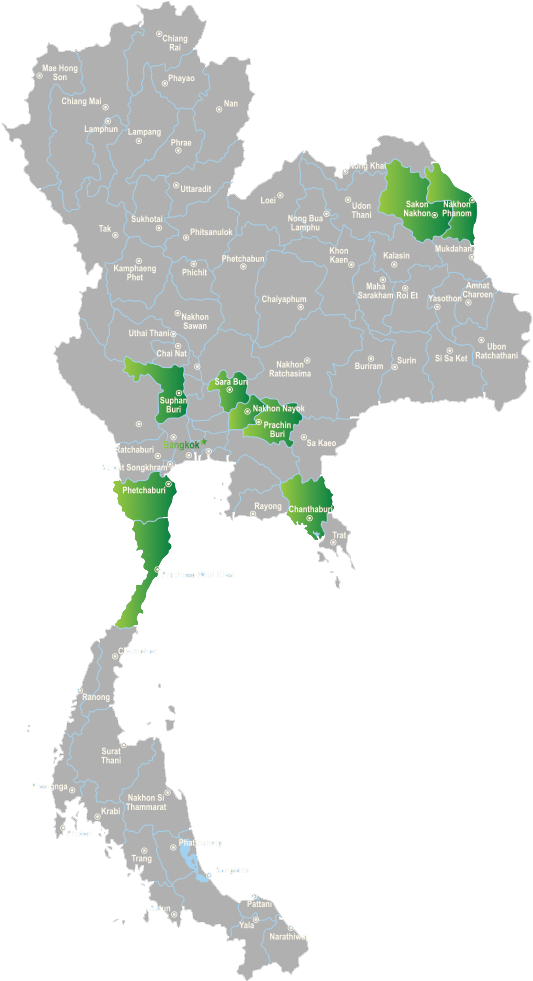 Thailand Administrative Divisions Map PNG image