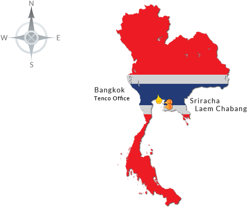 Thailand Map Tenco Locations PNG image