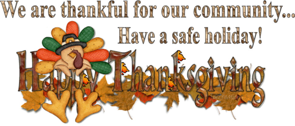 Thankful Community Happy Thanksgiving Banner PNG image