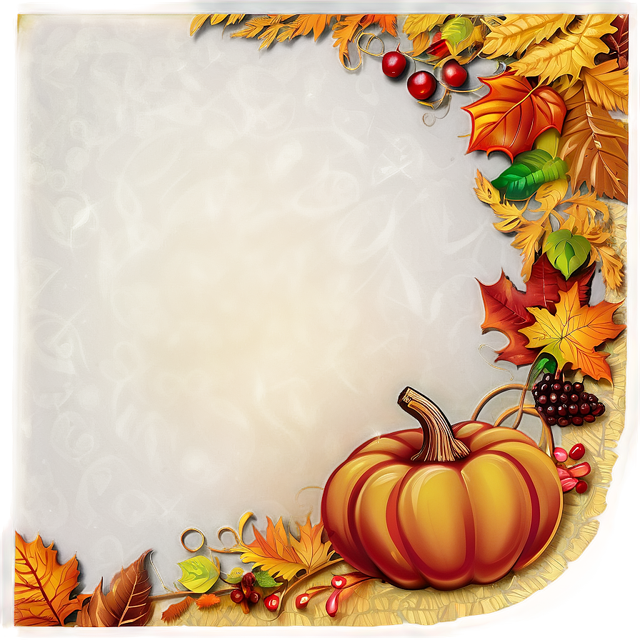 Thanksgiving Cornucopia Border Png Nji PNG image