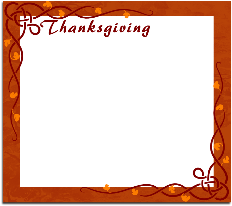 Thanksgiving Frame Autumn Leaves Design PNG image