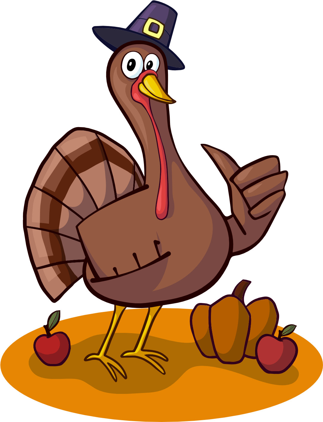 Thanksgiving Turkey Cartoon Emoji PNG image