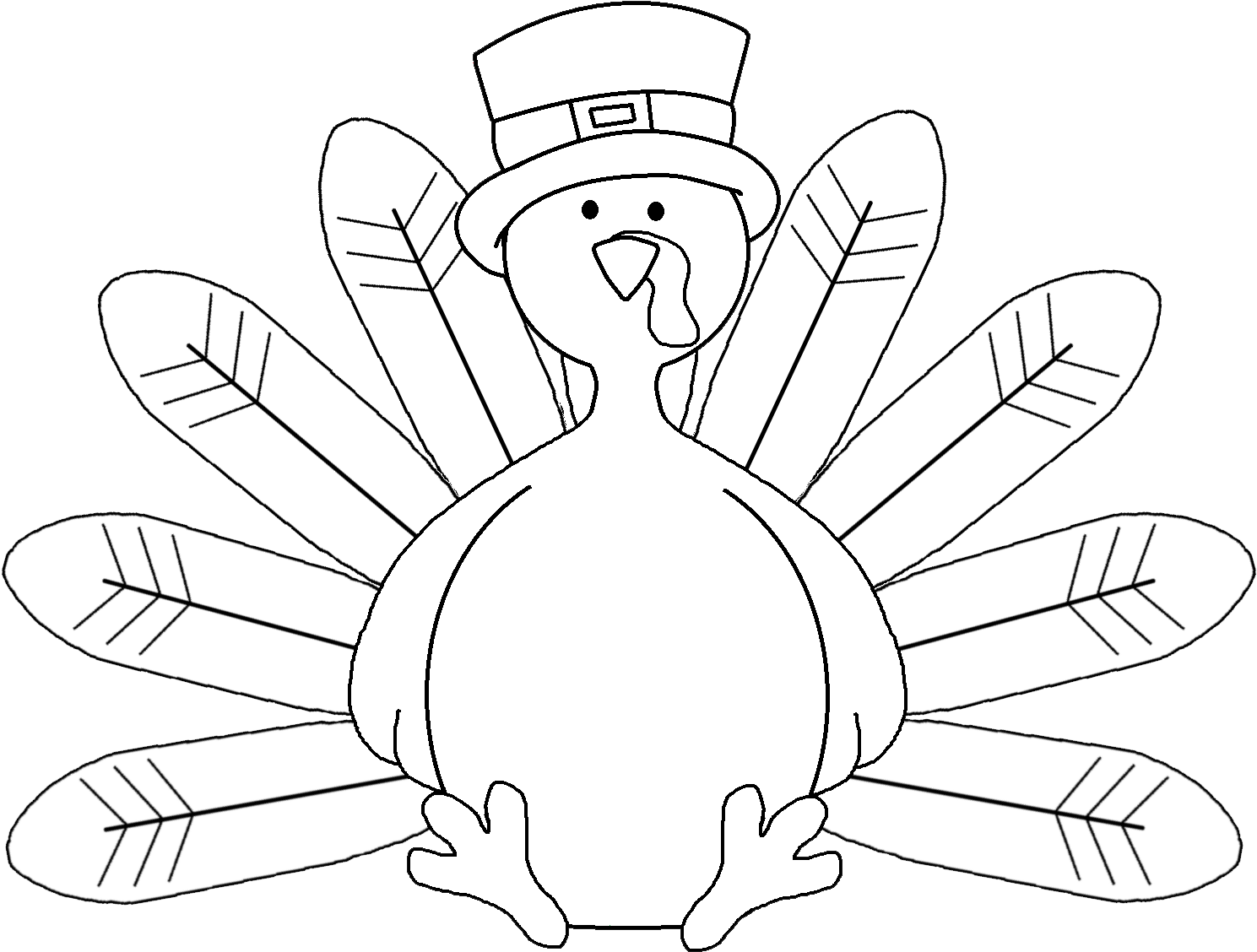 Thanksgiving Turkey Clipart Outlines PNG image