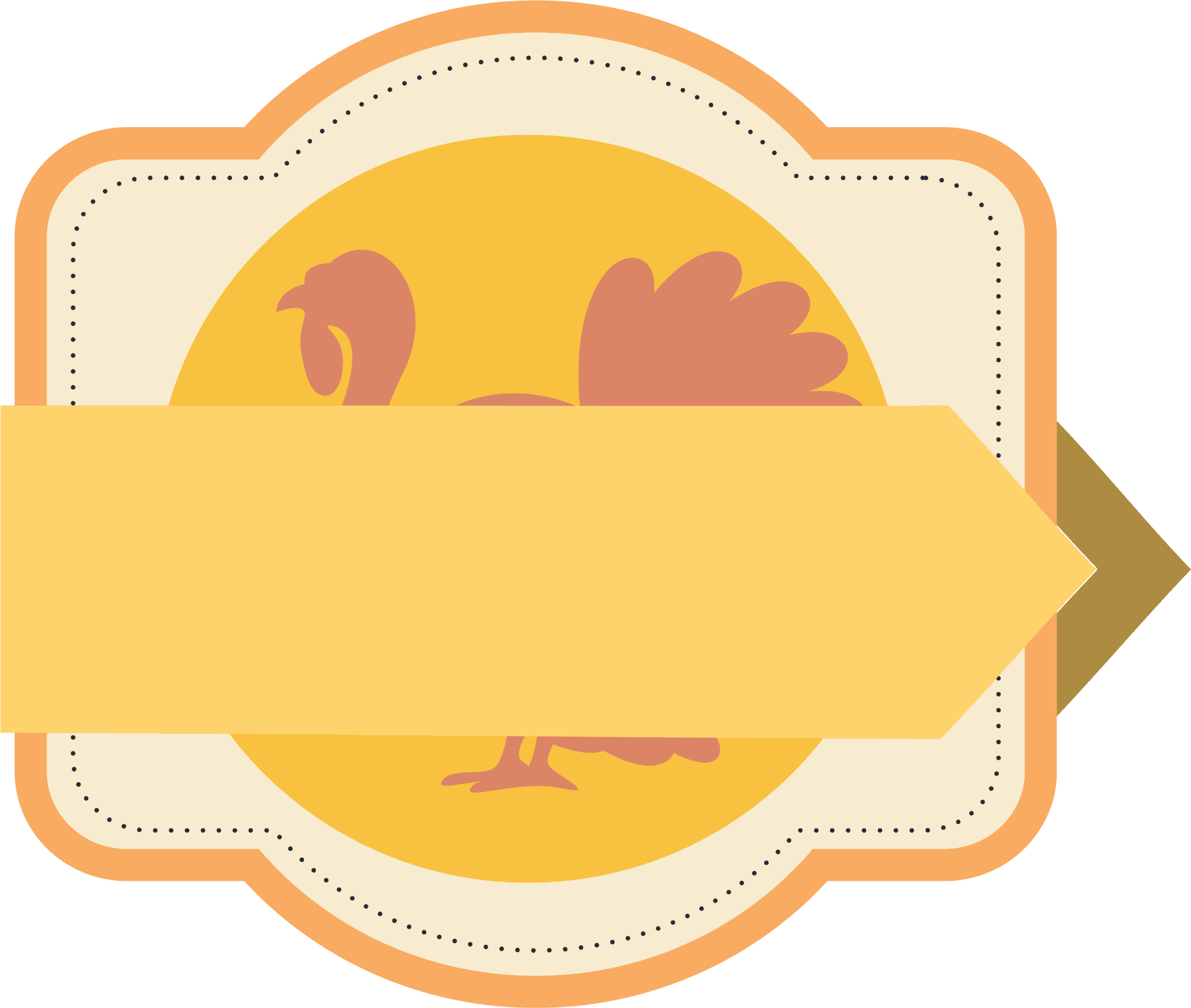 Thanksgiving Turkey Graphic Banner PNG image