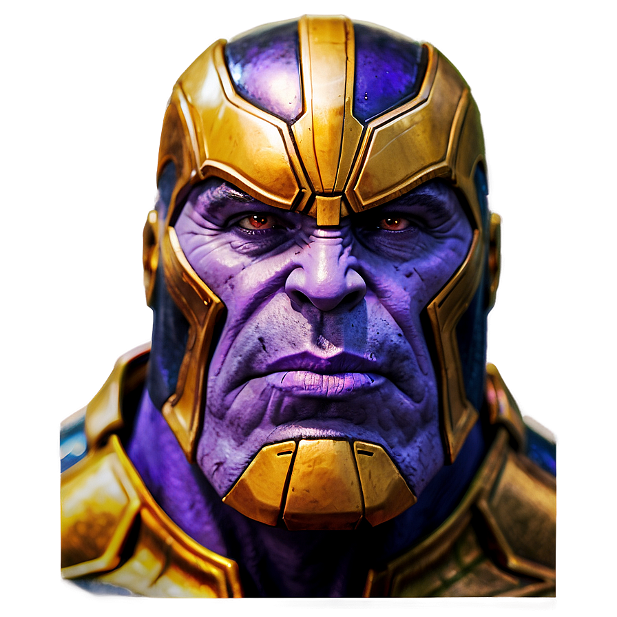 Thanos Face Close-up Png 05212024 PNG image