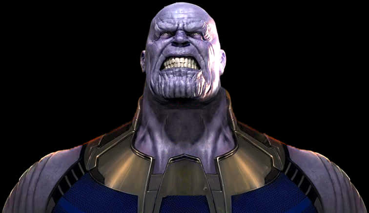 Thanos Fierce Expression PNG image