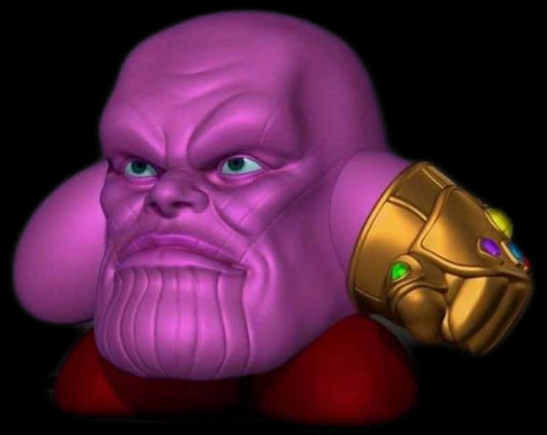 Thanos_with_ Infinity_ Gauntlet_ Cartoon PNG image