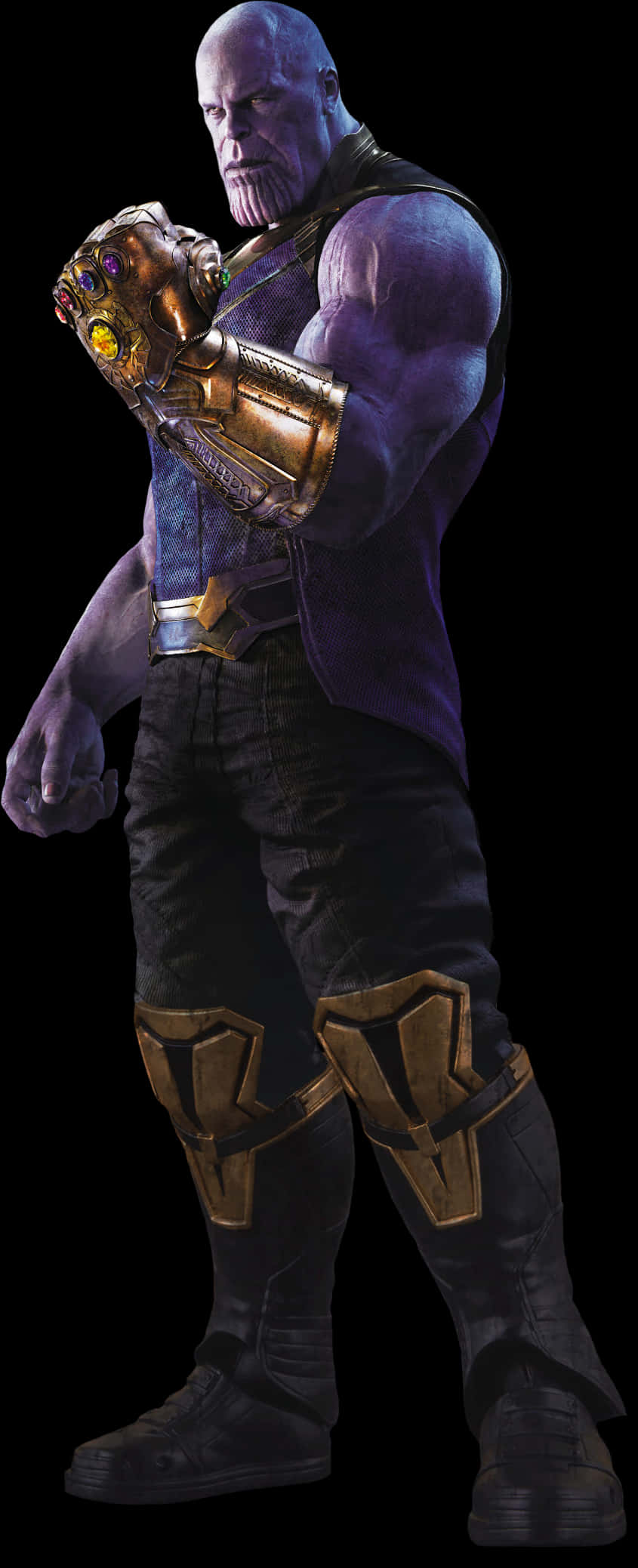 Thanos_with_ Infinity_ Gauntlet PNG image