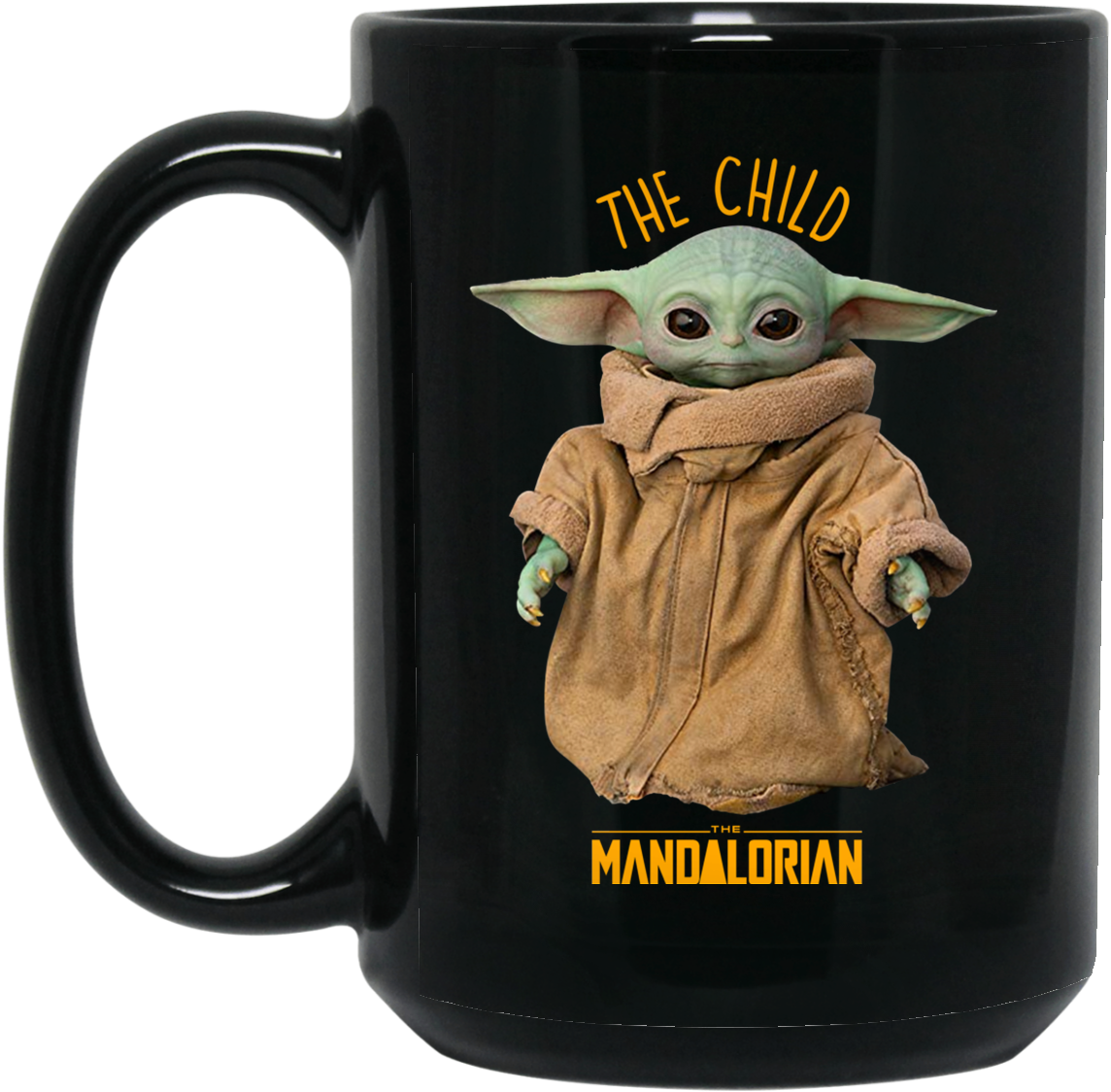 The Child Mandalorian Black Mug PNG image