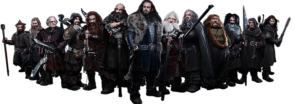 The Companyof Dwarves The Hobbit PNG image