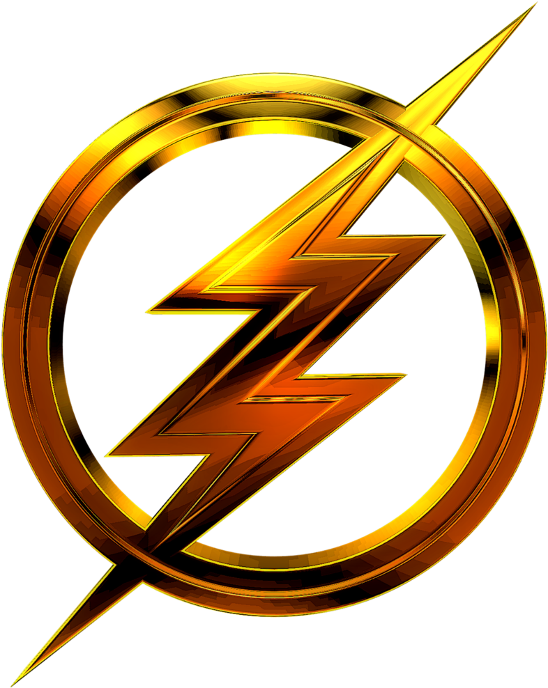 The Flash Golden Logo PNG image