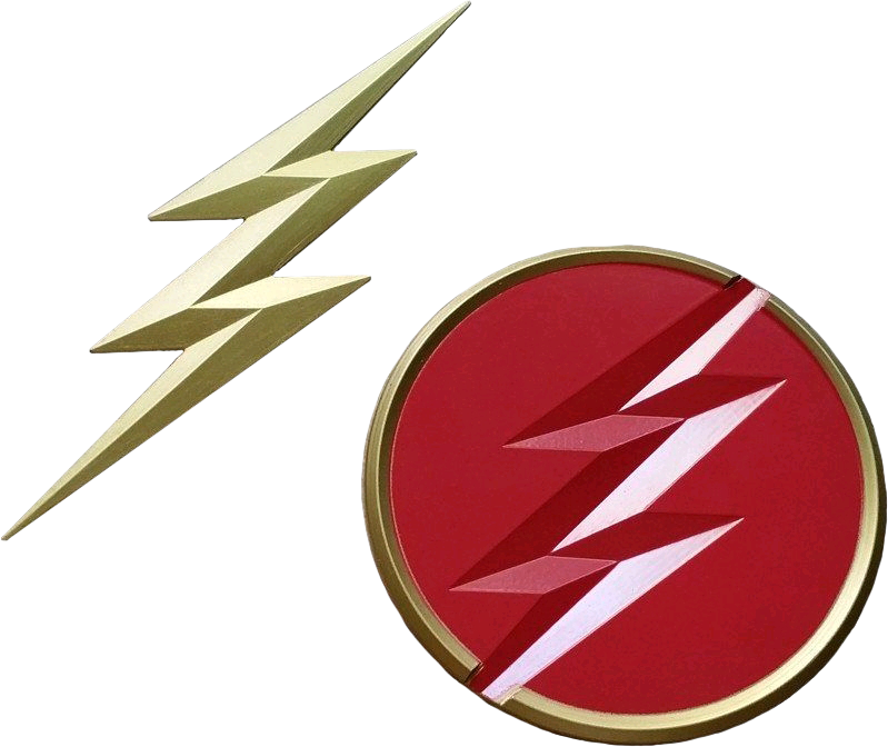 The_ Flash_ Symbol_ Gold_and_ Red PNG image