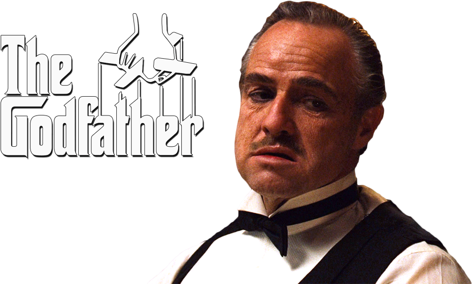 The Godfather Classic Movie Logoand Character PNG image