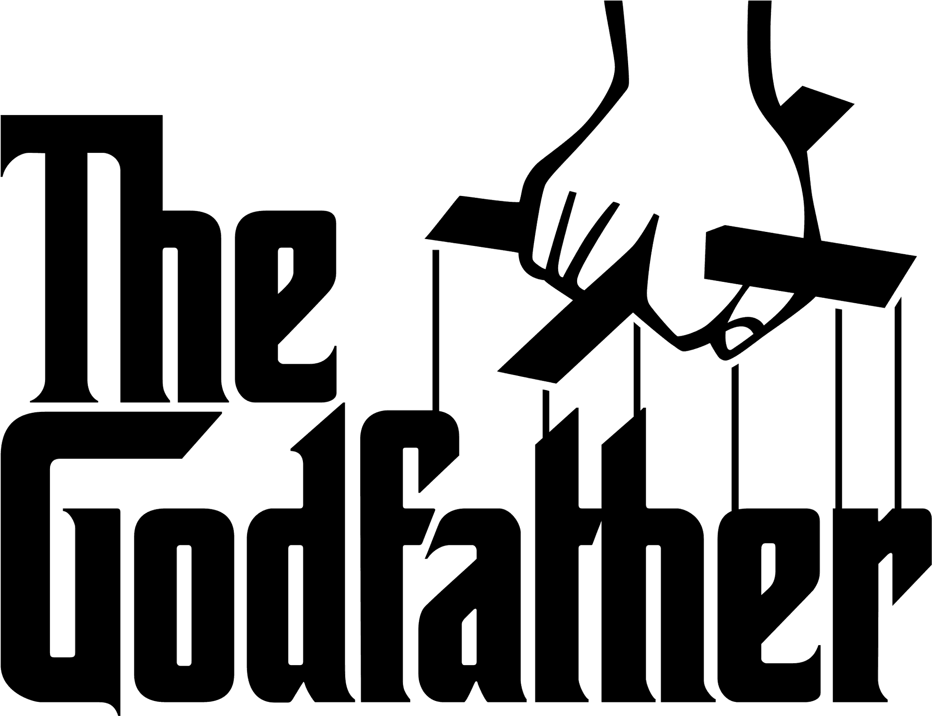 The Godfather Logowith Puppeteer Hands PNG image