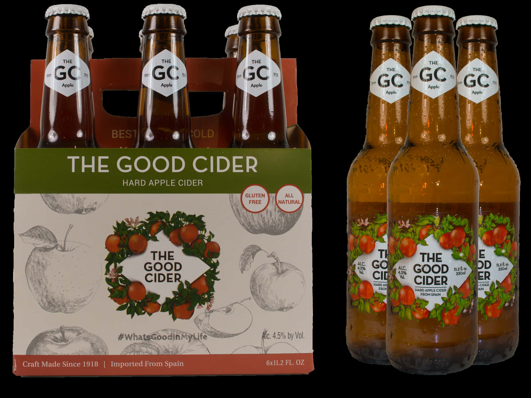 The Good Cider Hard Apple Packaging PNG image