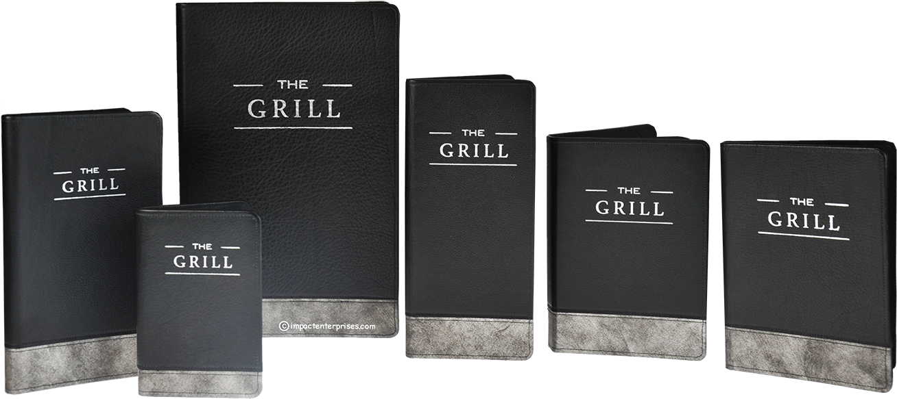 The Grill Restaurant Menu Covers PNG image