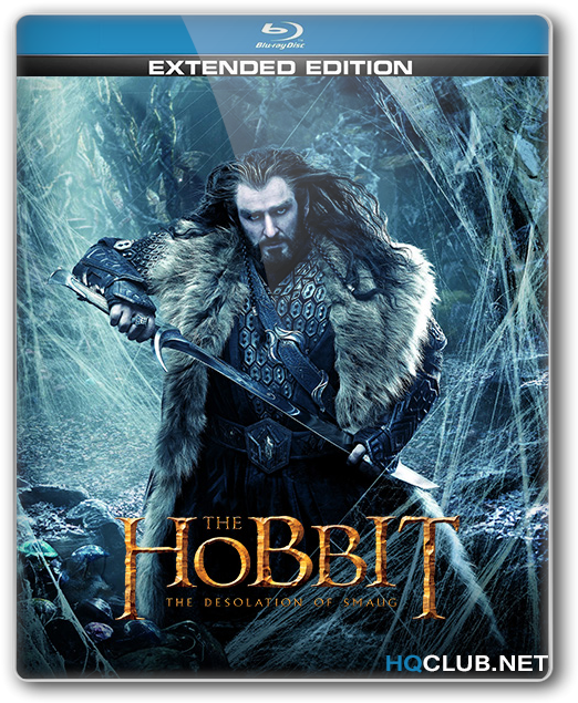 The Hobbit Desolationof Smaug Extended Edition Blu Ray Cover PNG image