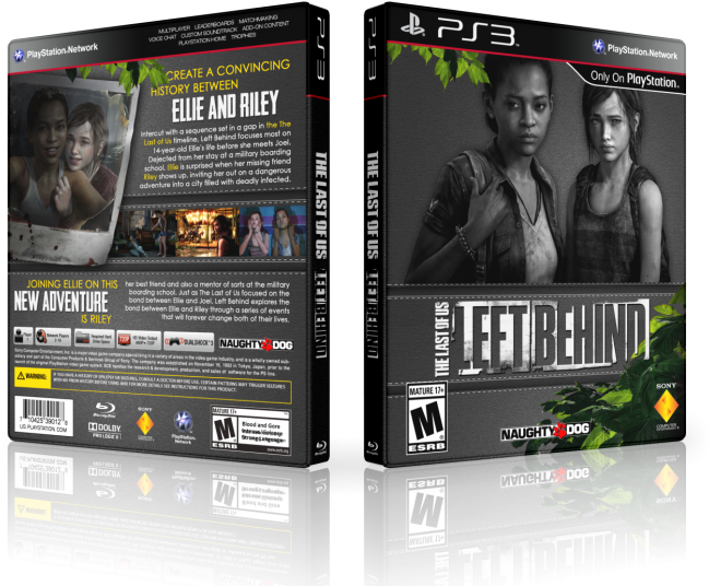 The Lastof Us Left Behind P S3 Game Cover PNG image